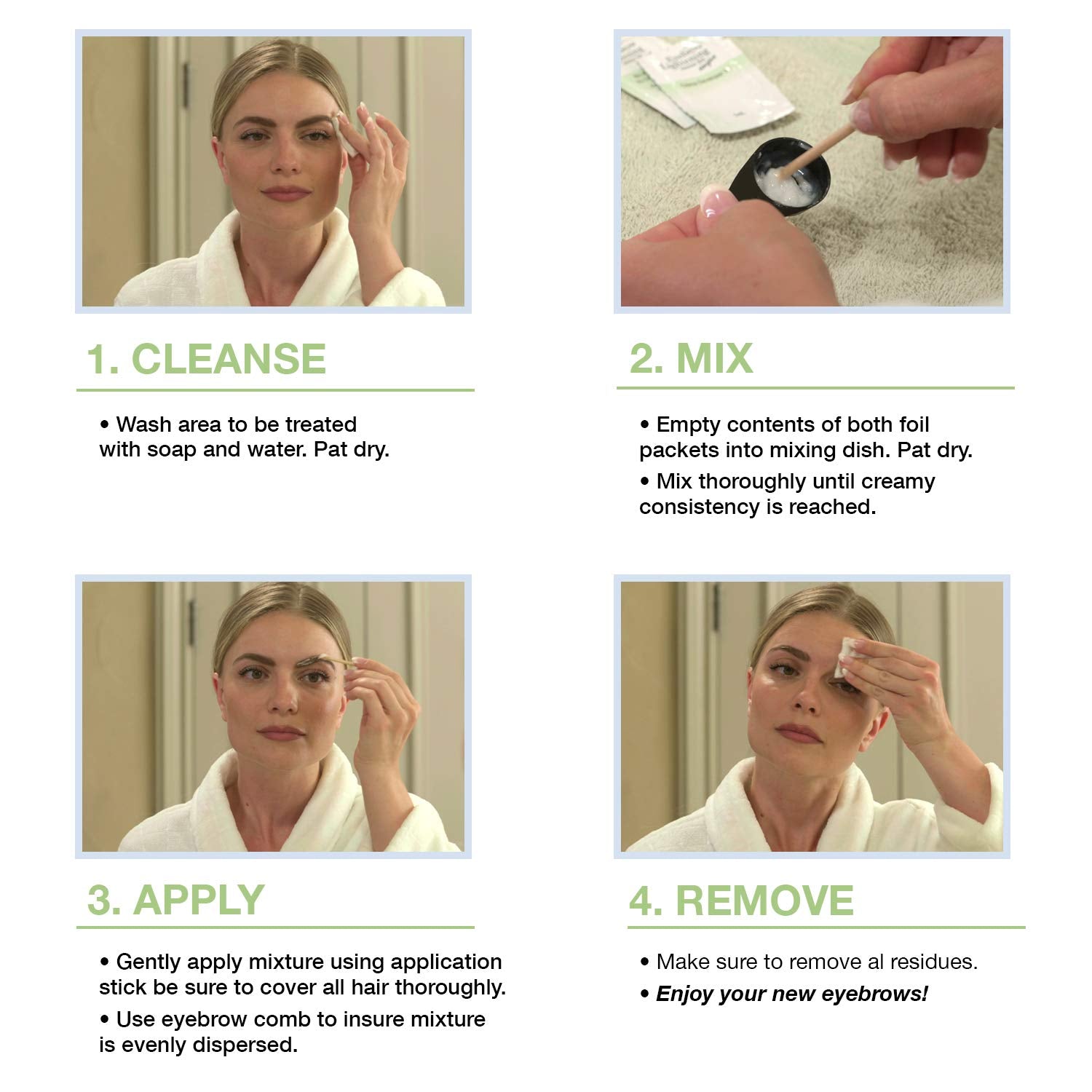 Color de cejas duradero hasta 4-5 semanas con Godefroy.