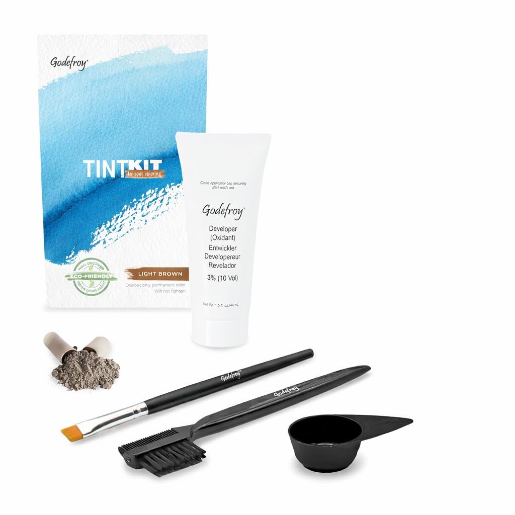 Godefroy hair color tint kit delivers at-home gray coverage across 20 applications.