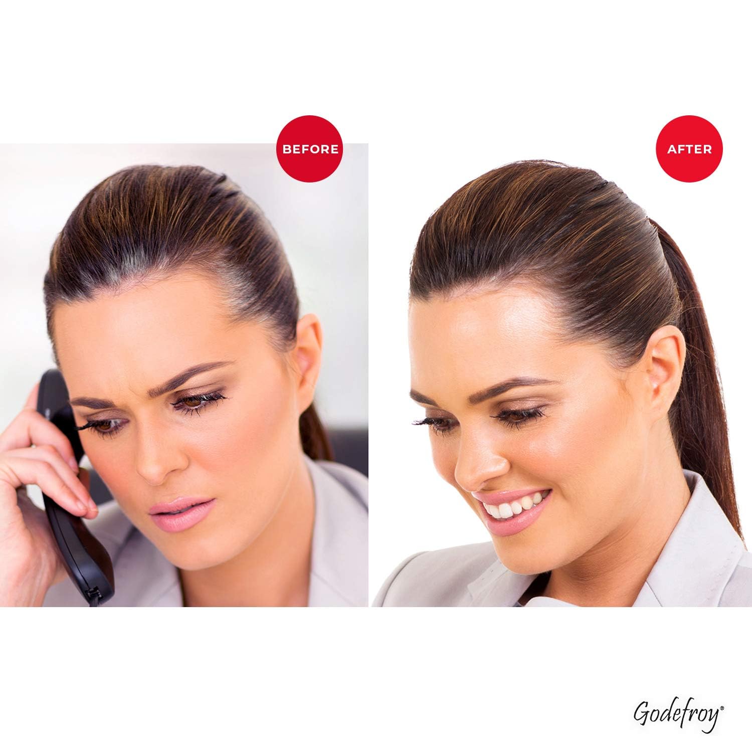 Godefroy color lasts up to six weeks with vibrant coverage.