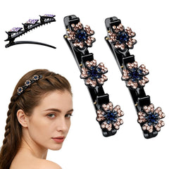 Godmifa horquilla de pelo con cristal brillante realza la trenza para look instantáneo