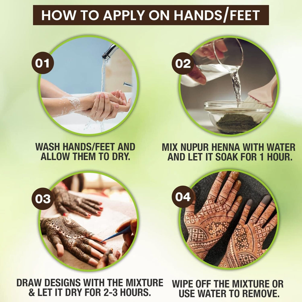 Godrej Nupur Henna Mehndi packaging highlighting natural ingredients