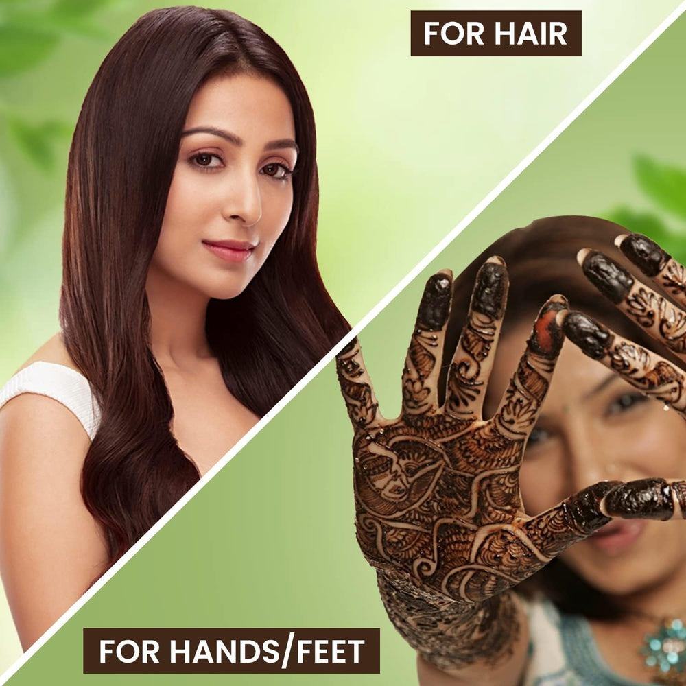 Godrej Nupur Henna Mehndi paste ready for even hair application