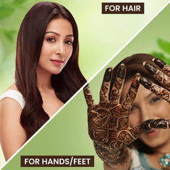 Godrej Nupur Henna Mehndi paste ready for even hair application