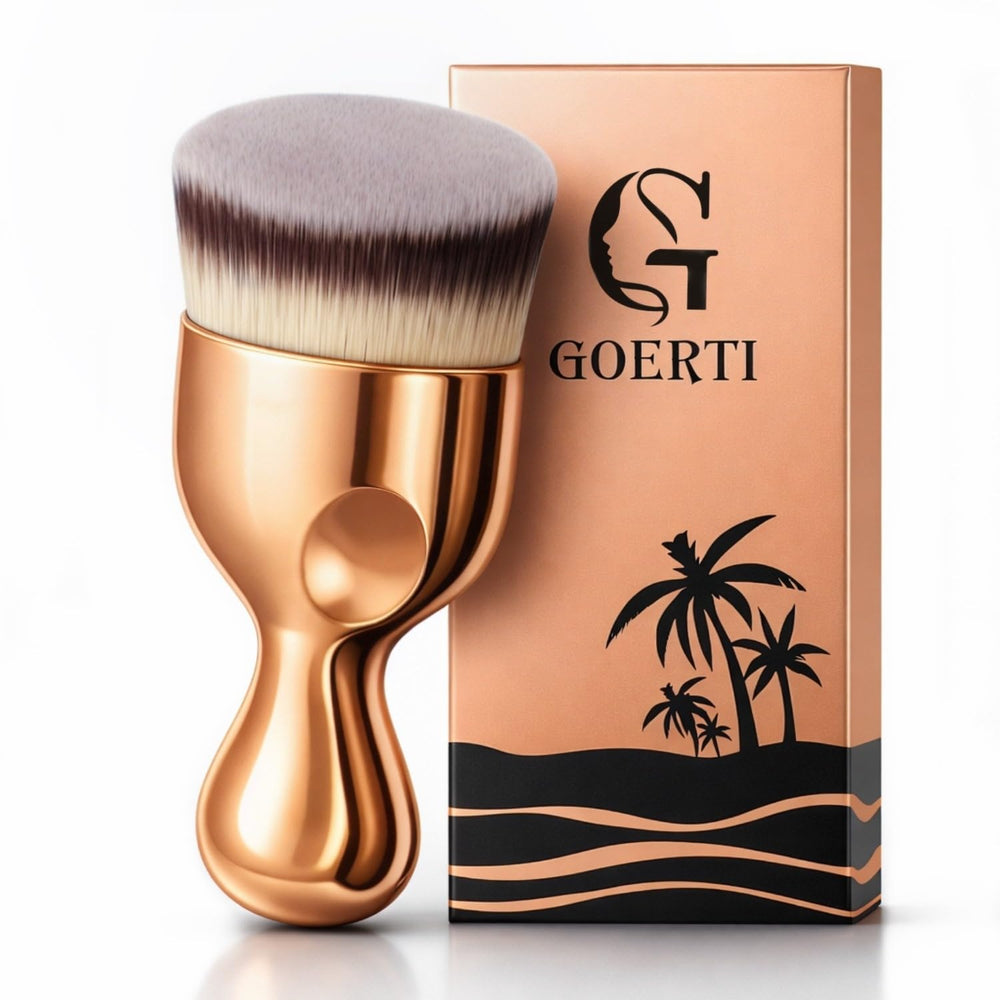GoERTI angled kabuki brush with wide head for fast, even coverage across large areas.