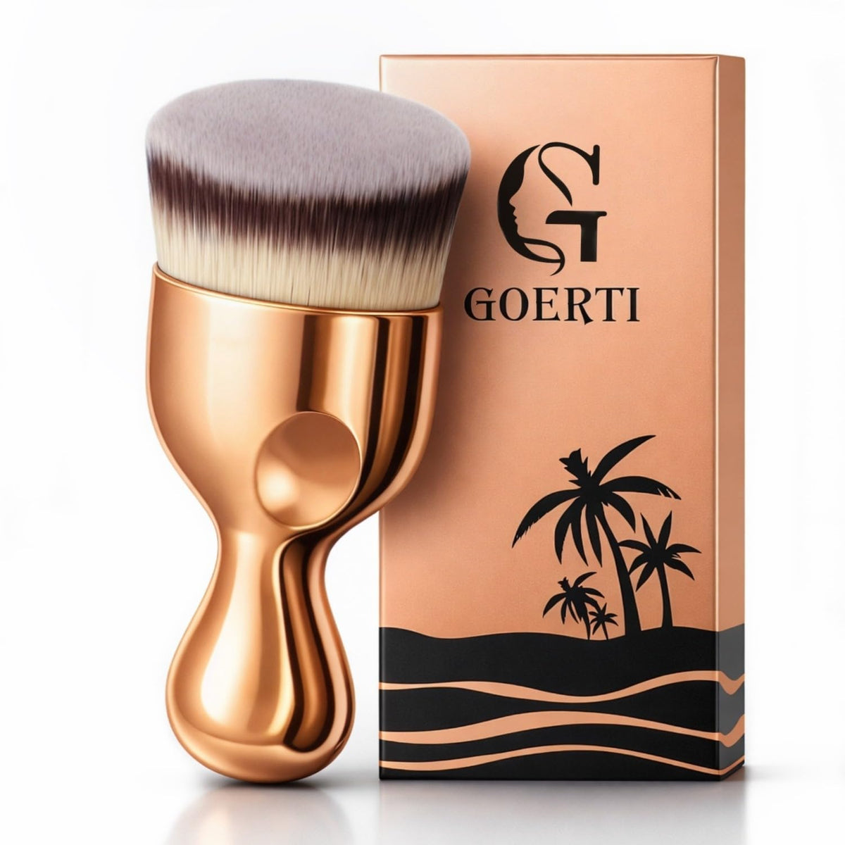 GoERTI angled kabuki brush with wide head for fast, even coverage across large areas.