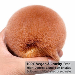 GOERTI dense round brush head delivers fast, streak-free coverage.