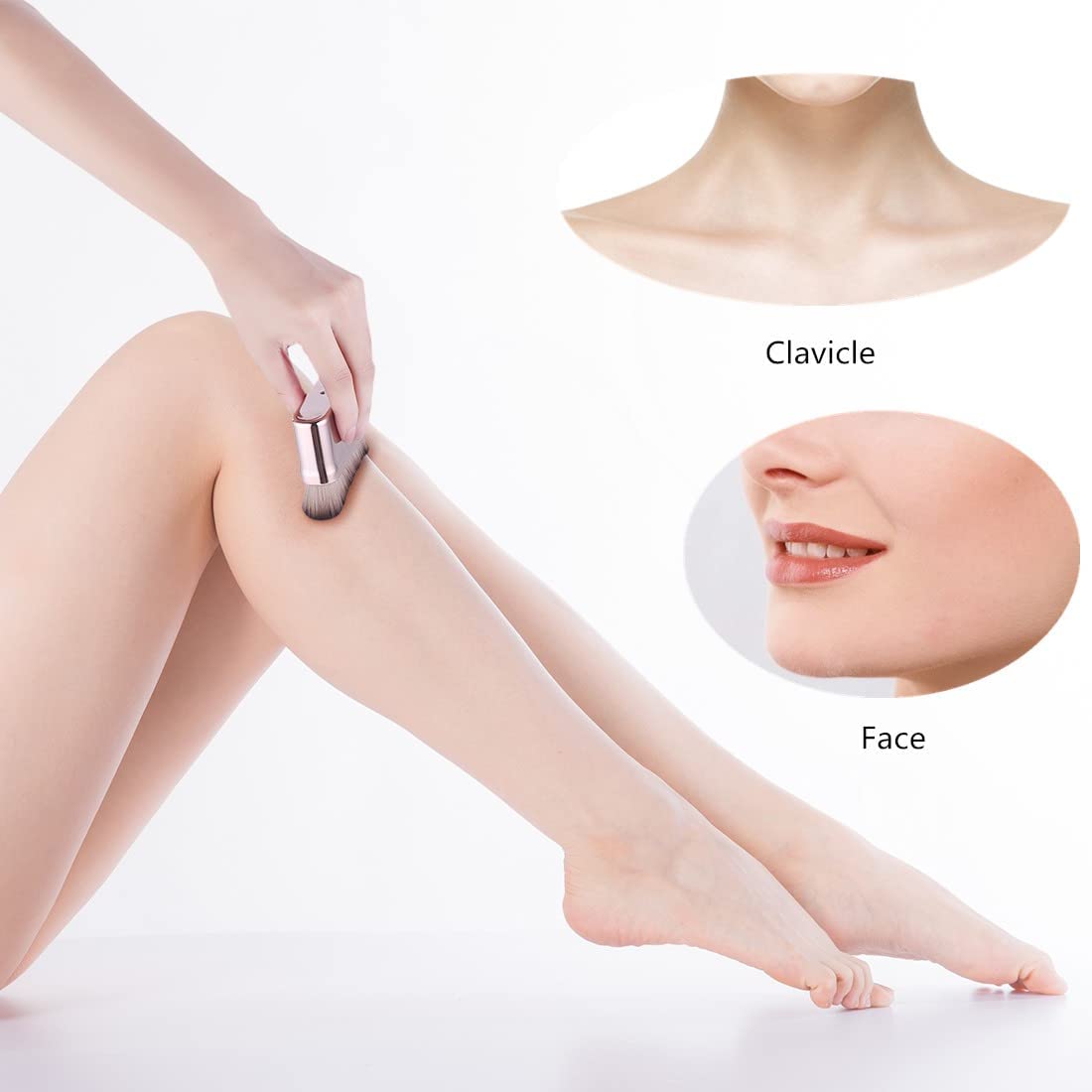 GOERTI kabuki brush enables full body coverage with streak free results.