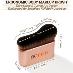 GOERTI kabuki brush with soft bristles for gentle blending on skin.