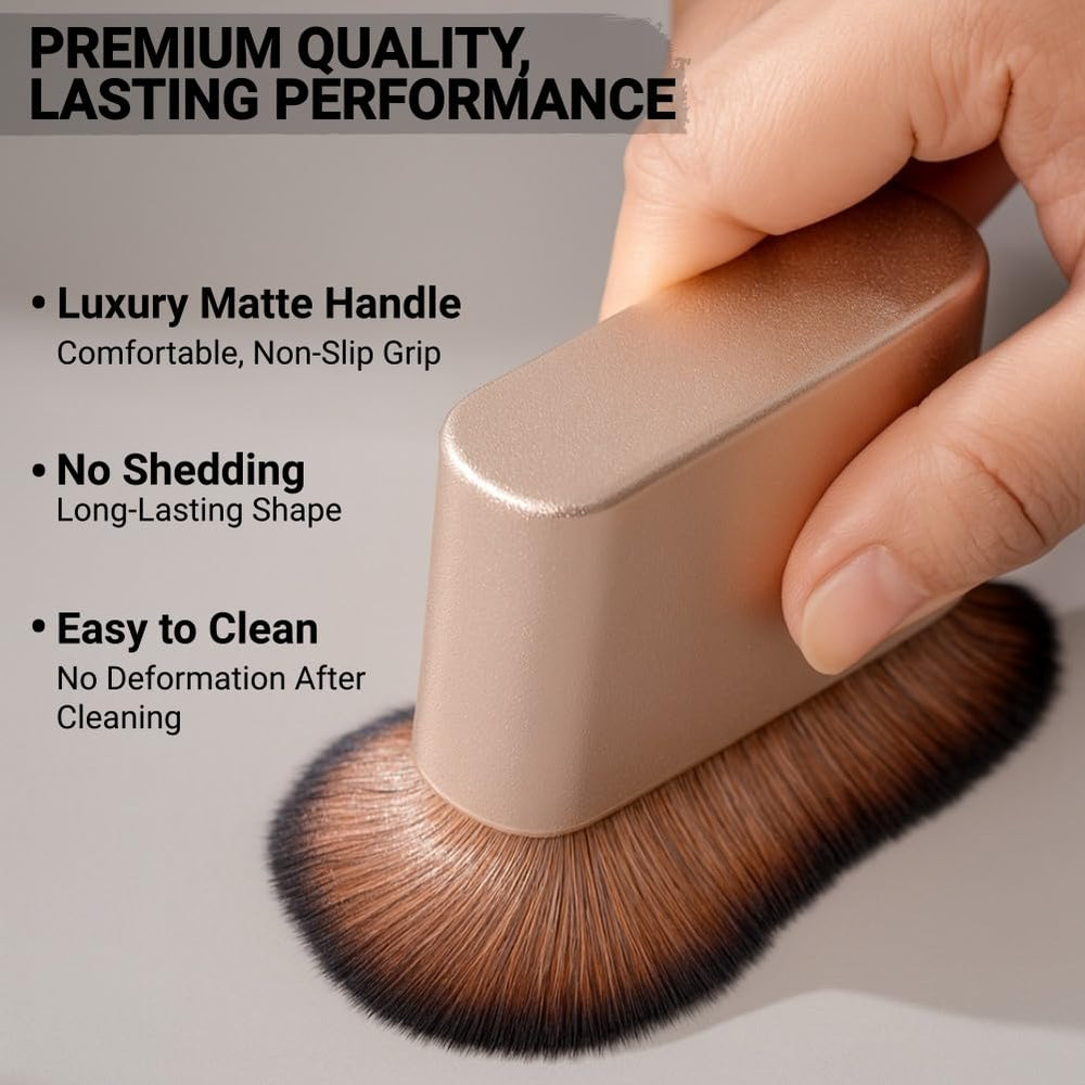 Goerti Large Bronzer Brush cleaned and stored elegantly after use.