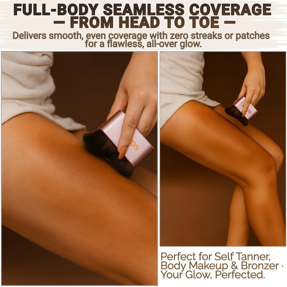 GOERTI professional makeup brush uses vegan bristles for easy cleaning.