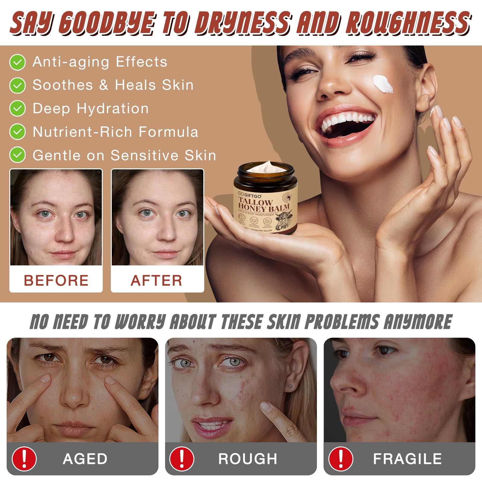 GOGIFTGO uso en rostro y cuerpo, hidratación prolongada.