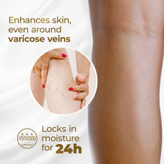 Tub application of Goicoechea Arnica Chamomile Body Lotion for easy daily use