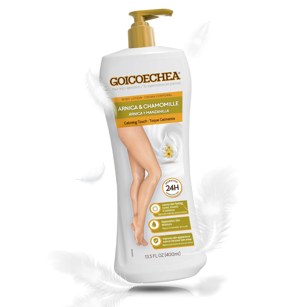Goicoechea Arnica Chamomile bottle pour for smooth, hydrated skin