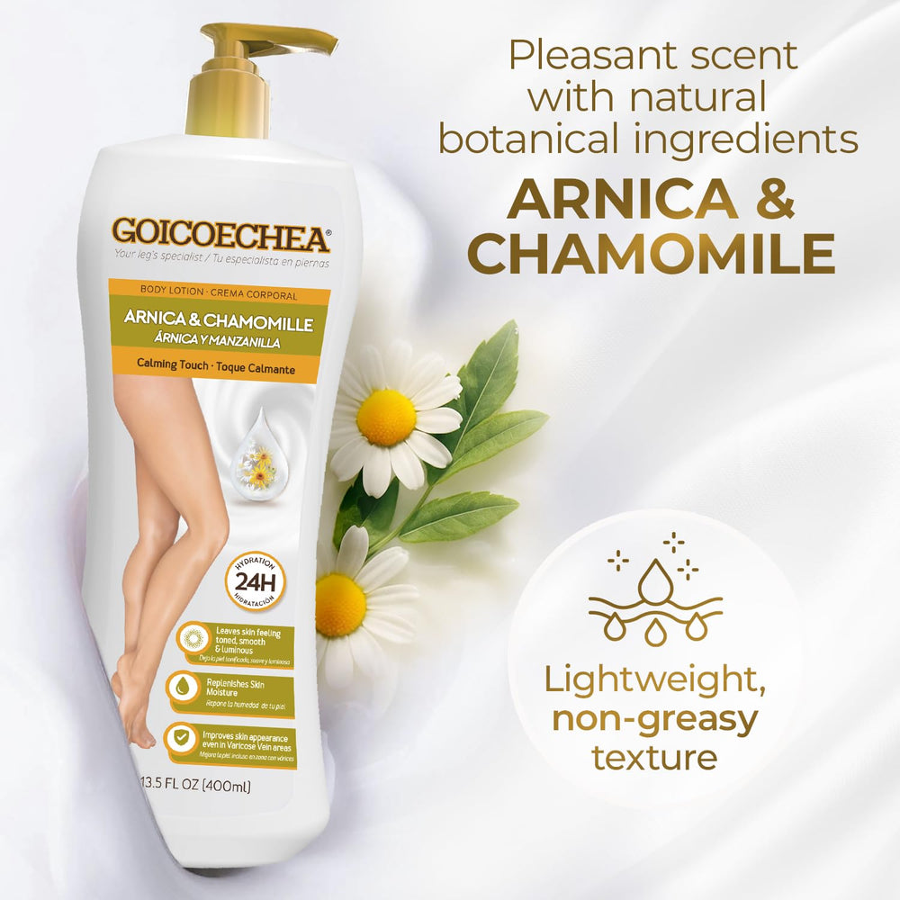 Targeted use around varicose vein areas with Goicoechea Arnica Chamomile