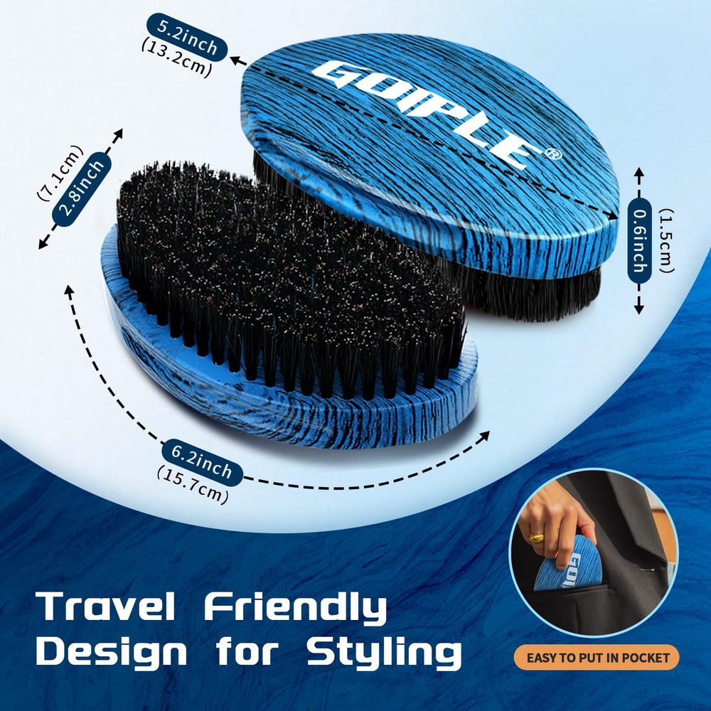 Goiple 360 curved wave brush with hand-grip design reduces grooming fatigue.