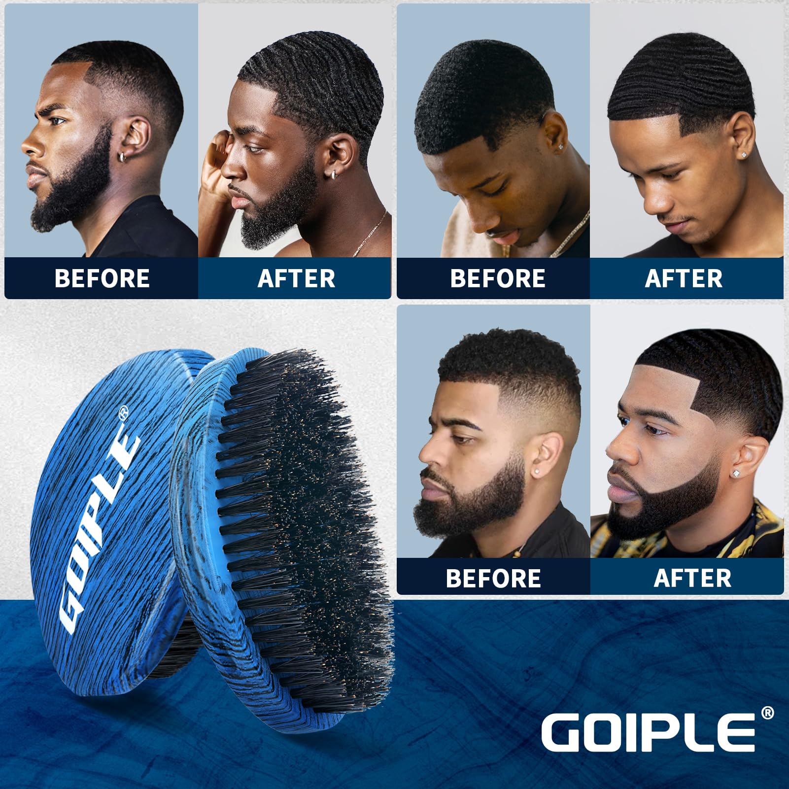 Goiple wooden handle and bristles designed to resist shedding.