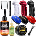Goiple 360 Wave Kit for Men — 3 Brushing Levels, Satin Durags, Rosemary Oil & Pomade