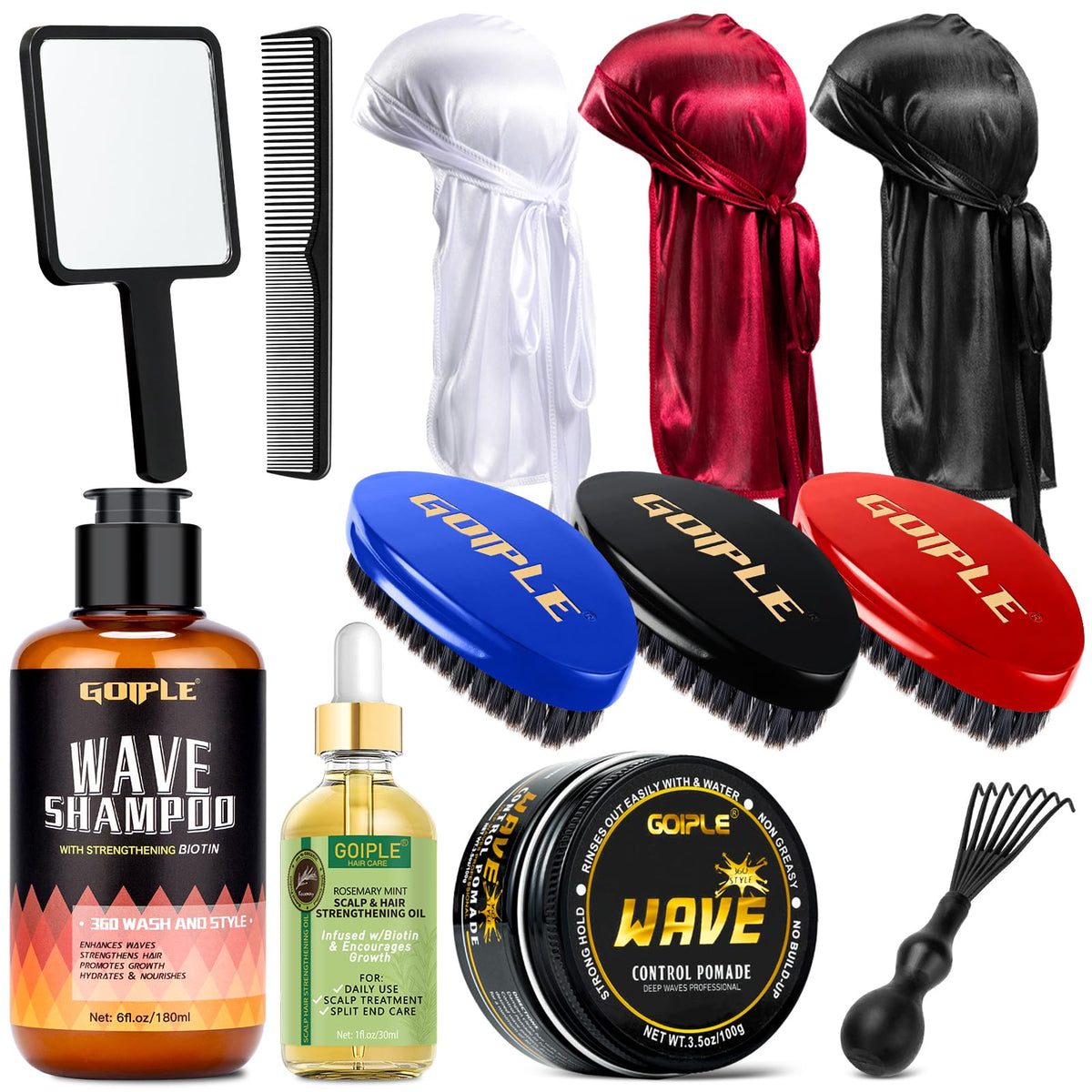 Goiple 360 Wave Kit soft brush for gentle wave formation