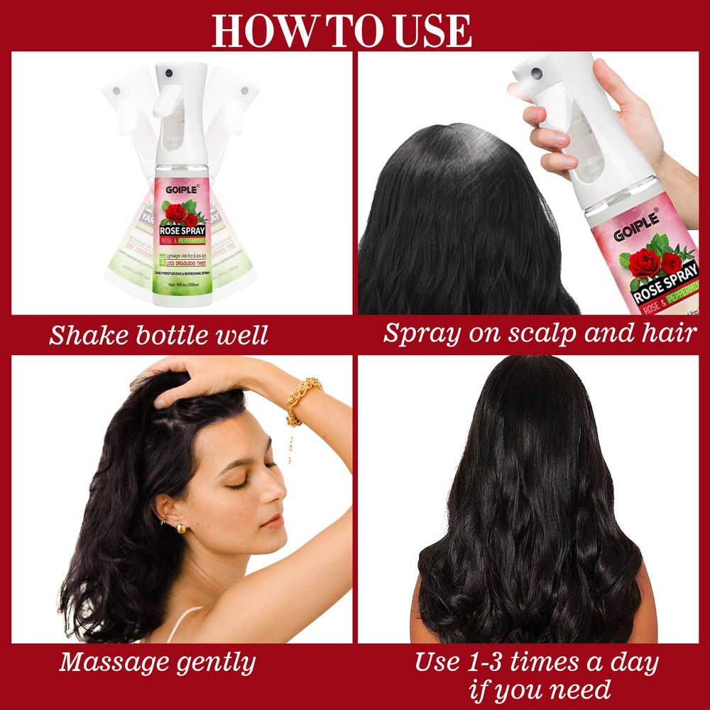 Goiple aceite de ricino y rosas para cabello, frasco nutritivo