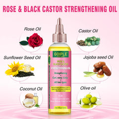 Goiple aceite de rosa y ricino para nutrir cuero cabelludo sin grasa.