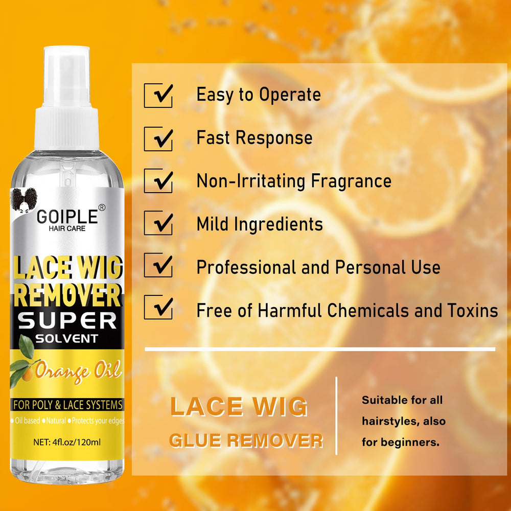Goiple Adhesive Remover on hairline cleans leftover glue smoothly.