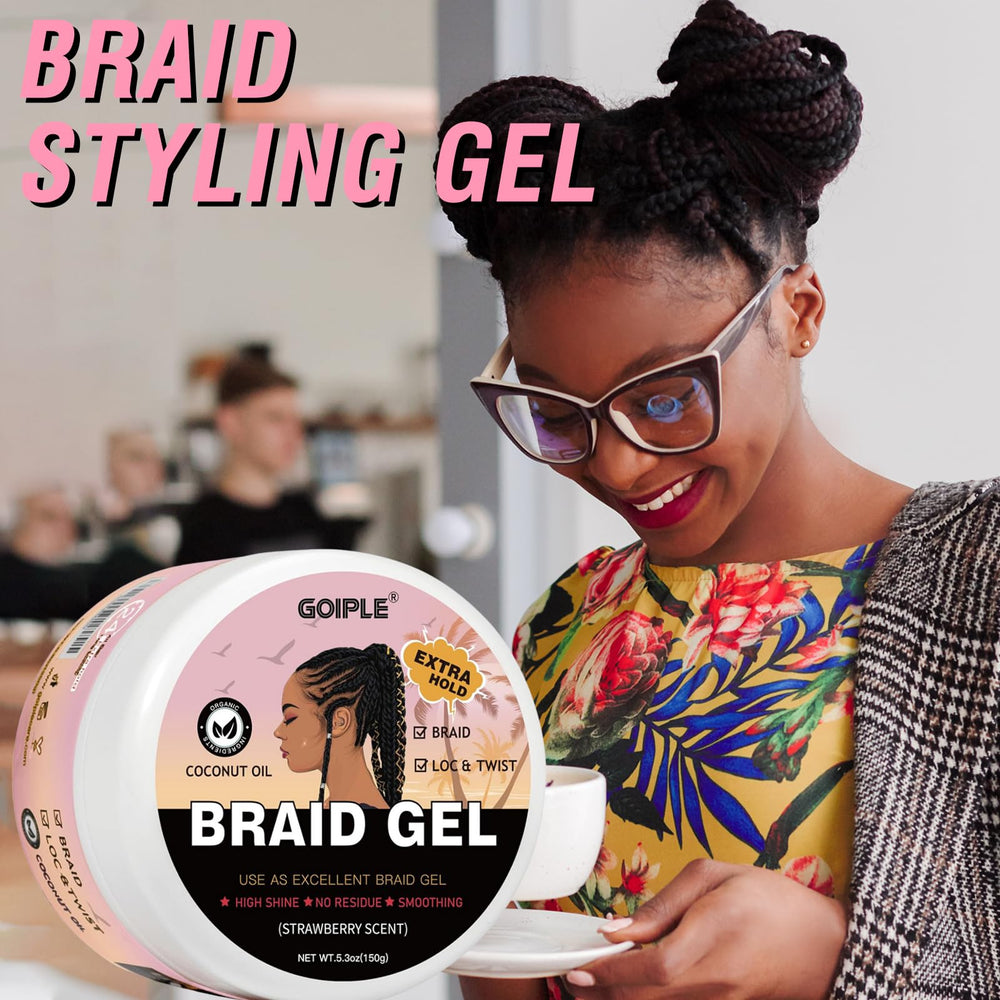 Goiple braid gel suitable for all hair types with no stickiness.