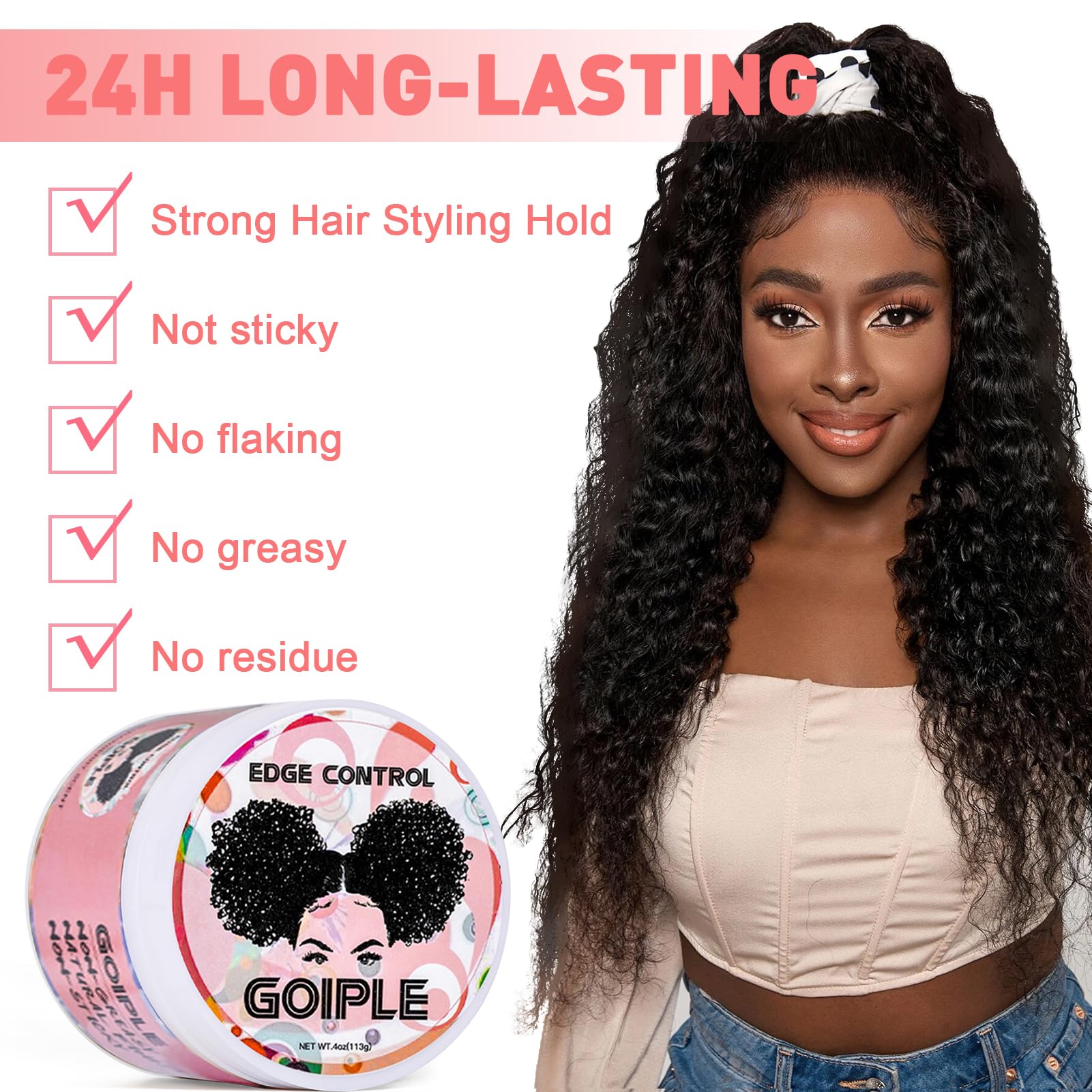 Goiple aplicación mousse trenzas, uso sencillo para estilo duradero