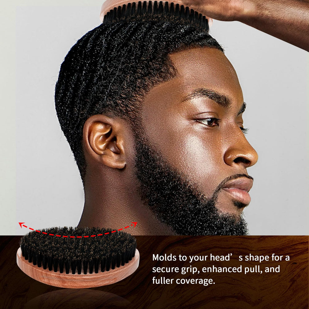 Goiple barber-secret bristle layout enabling quick wave shaping