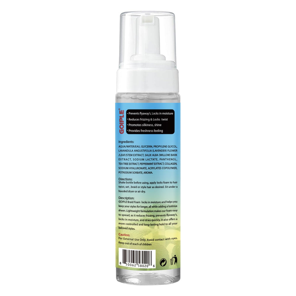 Twists and locs look defined with Goiple Braid Foam Mousse