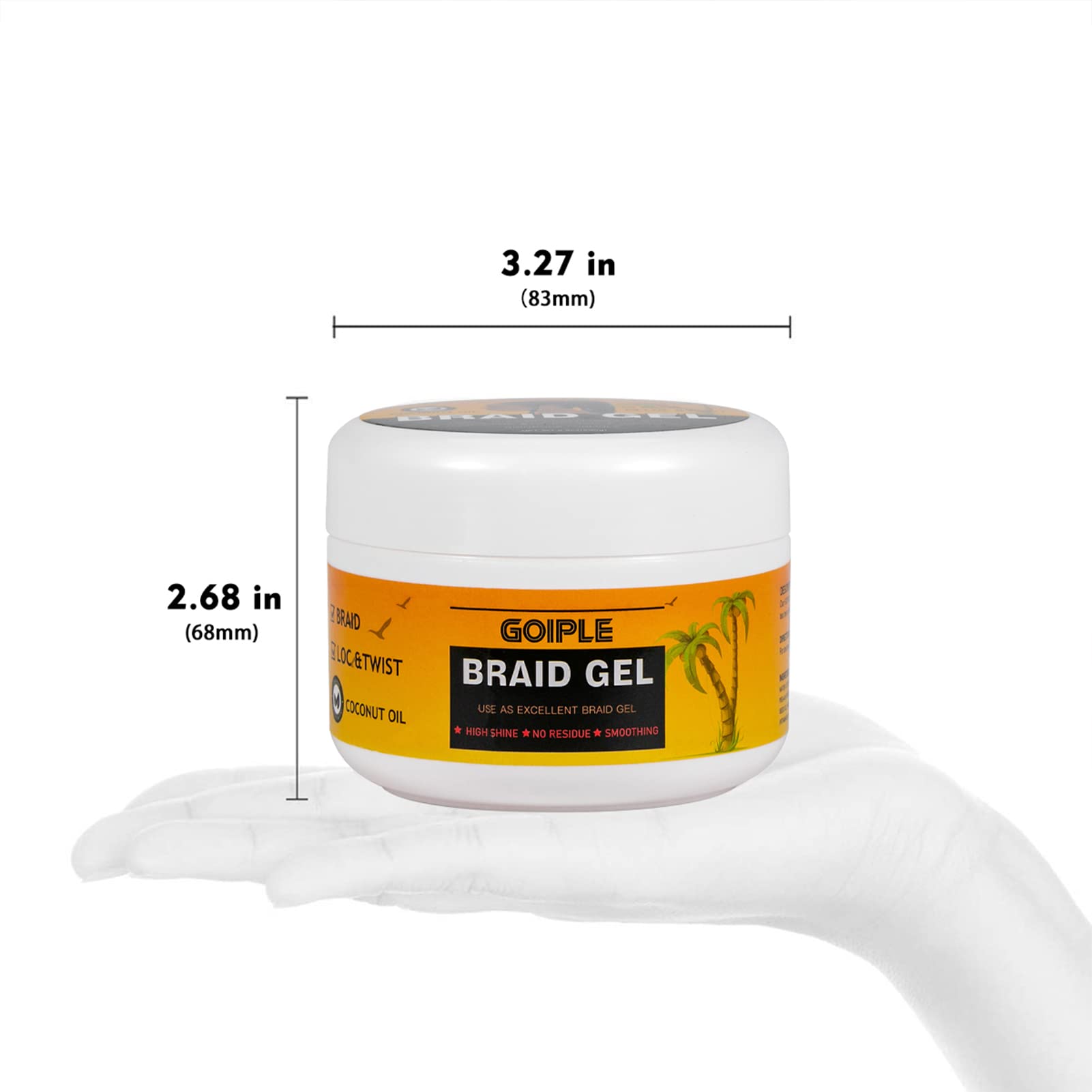 Goiple strong hold gel supports edge control during complex braids