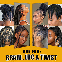 Goiple high shine finish enhances gloss on braids and twists