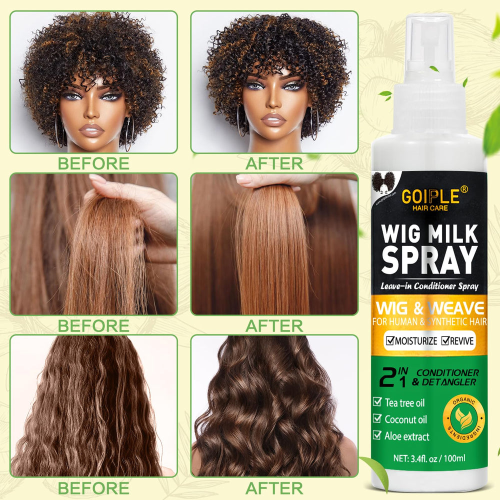 Goiple brillo natural en cabellos sintéticos, aspecto más vivo y saludable.