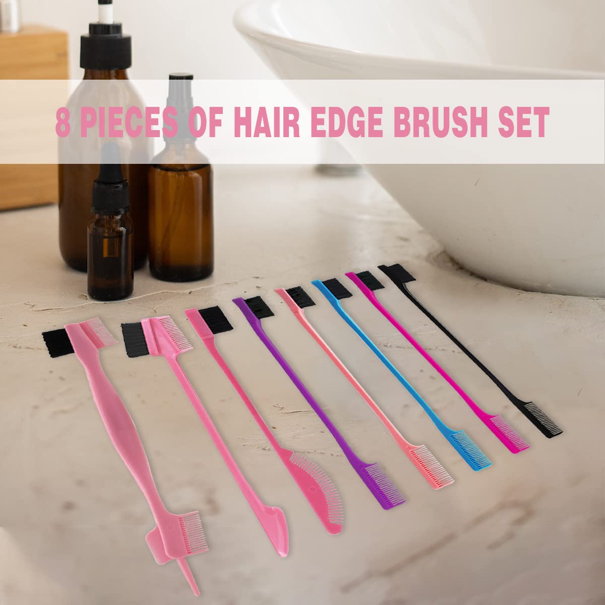 Goiple double-sided edge comb for precise back brushing and smoothing.