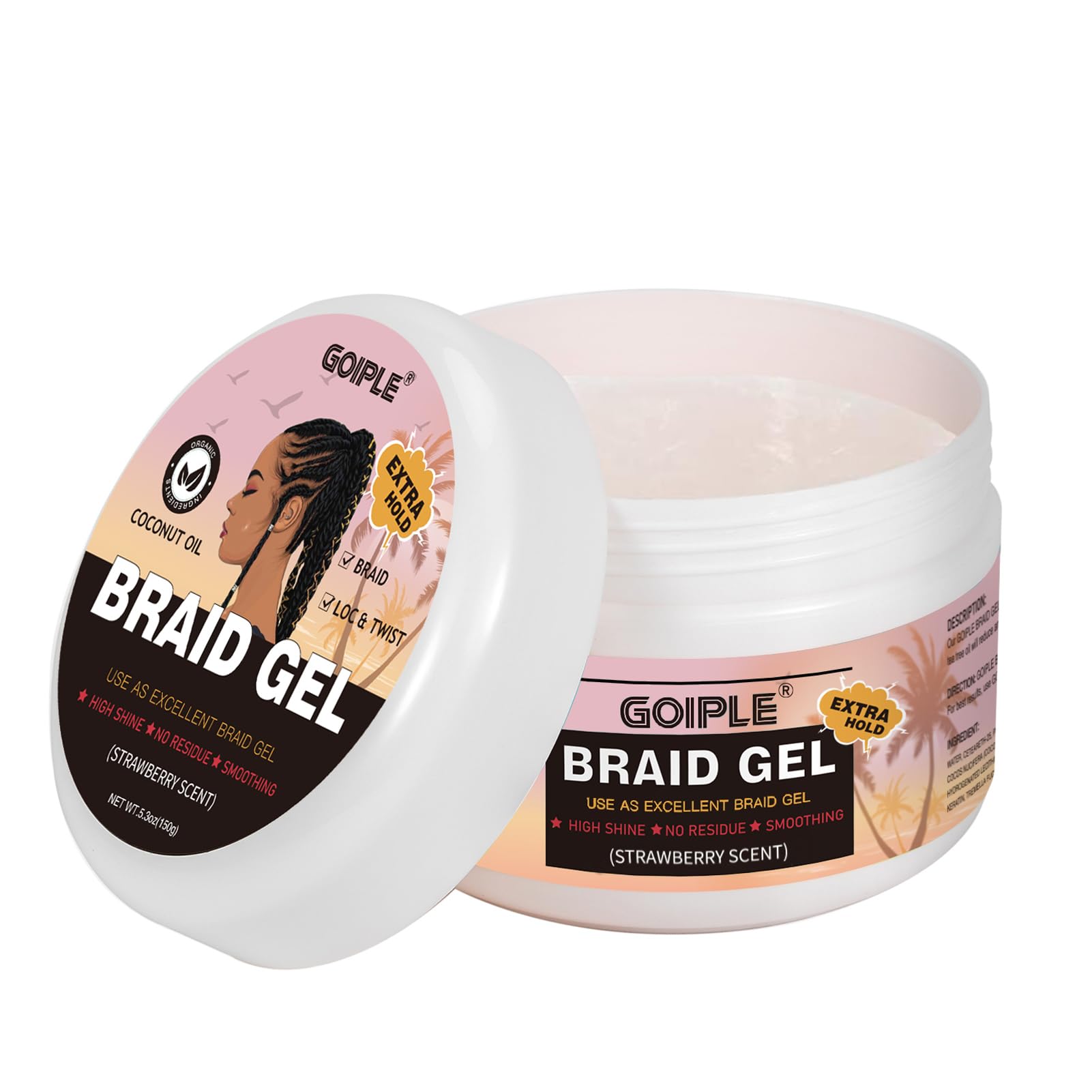 Goiple easy-to-apply gel for fast, tidy braids.