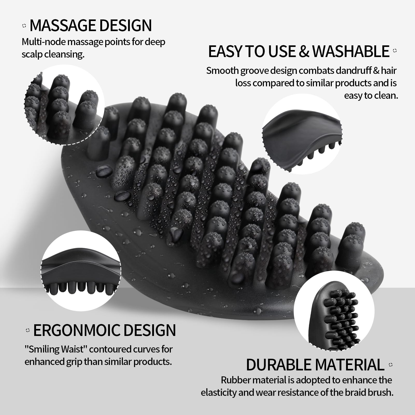 Goiple ergonomic rubber grip design reduces hand fatigue during styling sessions.