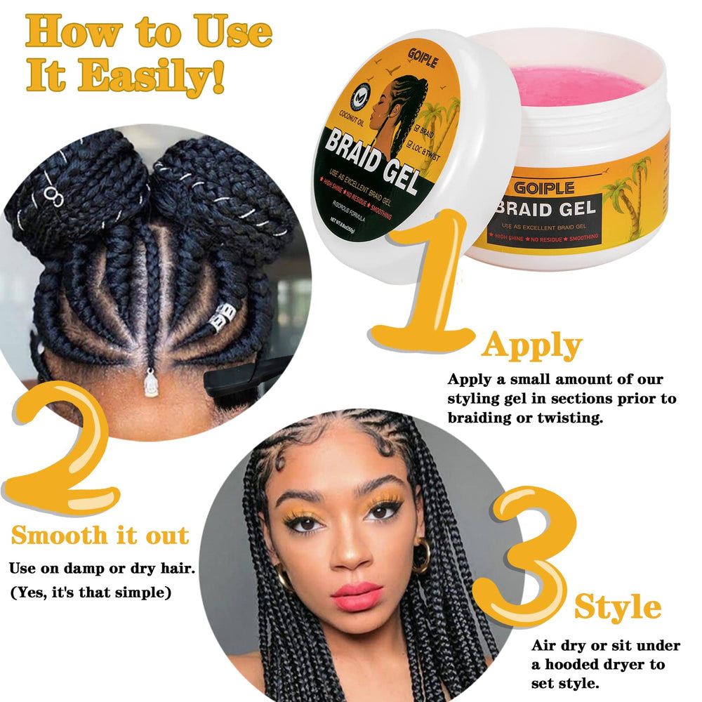 Goiple gel con aceites naturales para cabello hidratado y manejable.