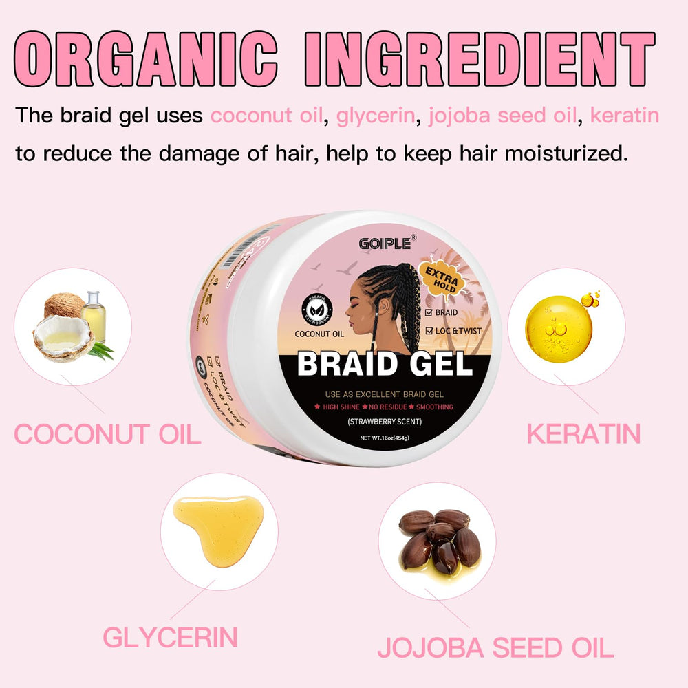 Goiple Gel locs brillo: acabado brillante y control del frizz para locs.