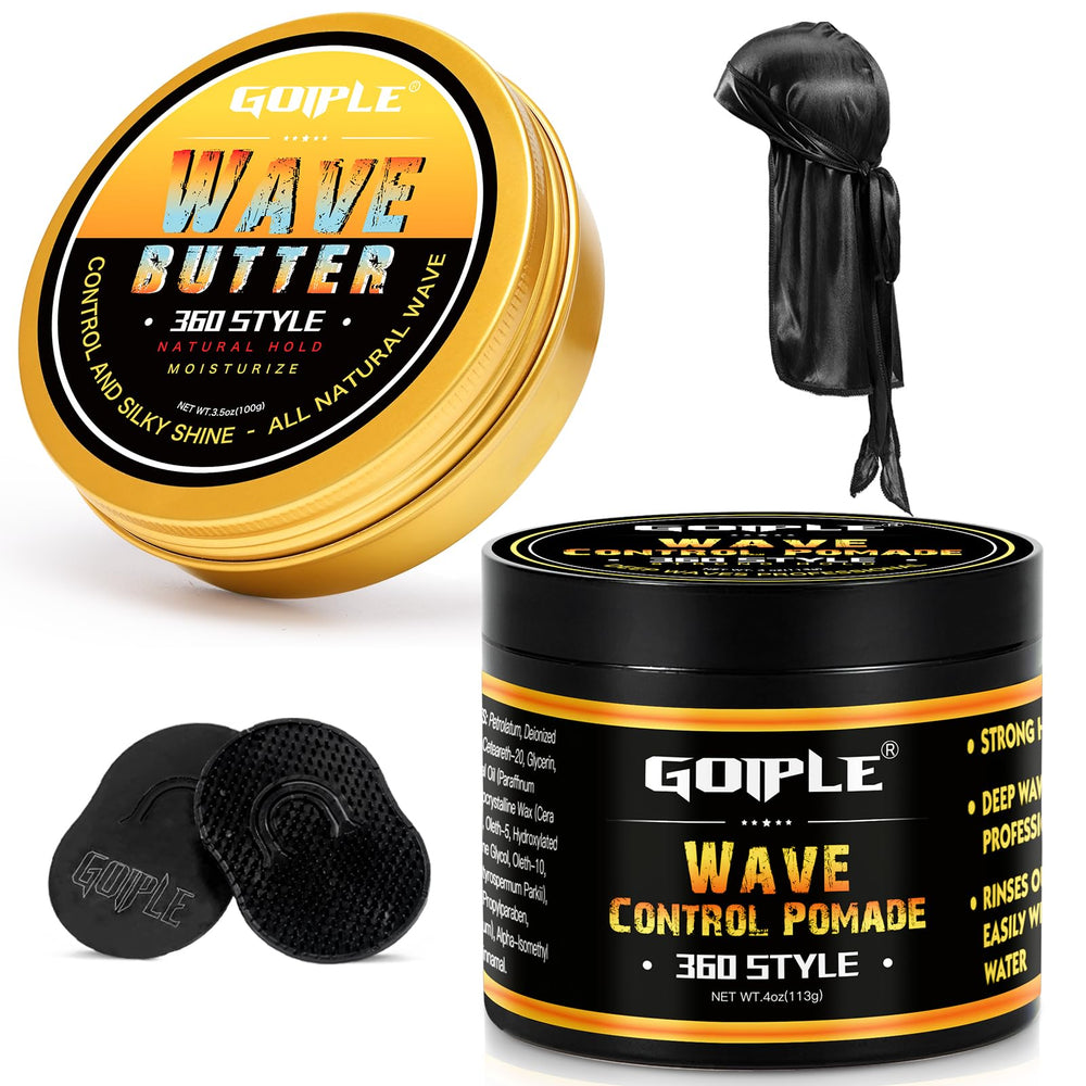Goiple Mantequilla para Ondas 360 en bote, definición duradera para las ondas