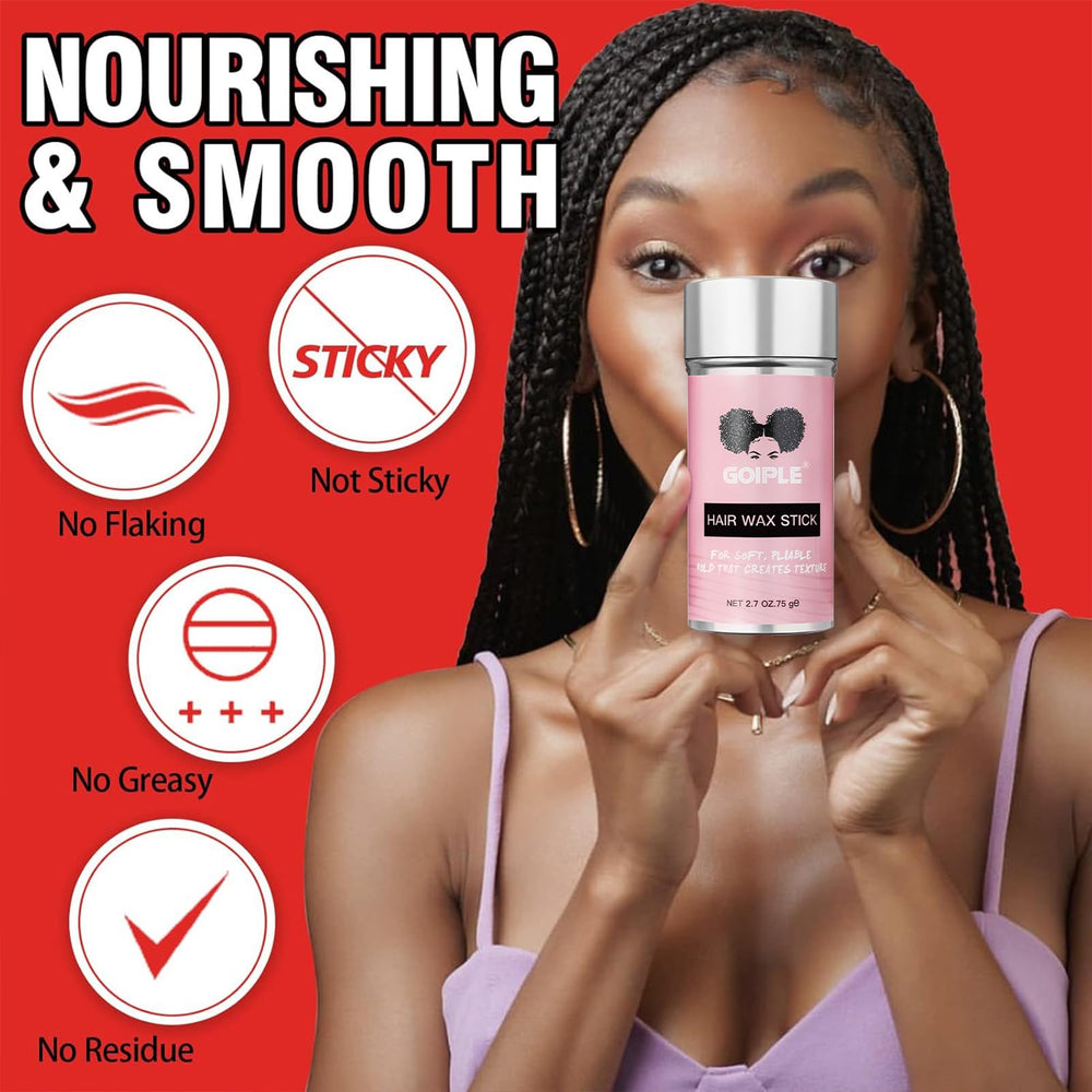Goiple shine-boosting pomade stick adding reflective finish to hair