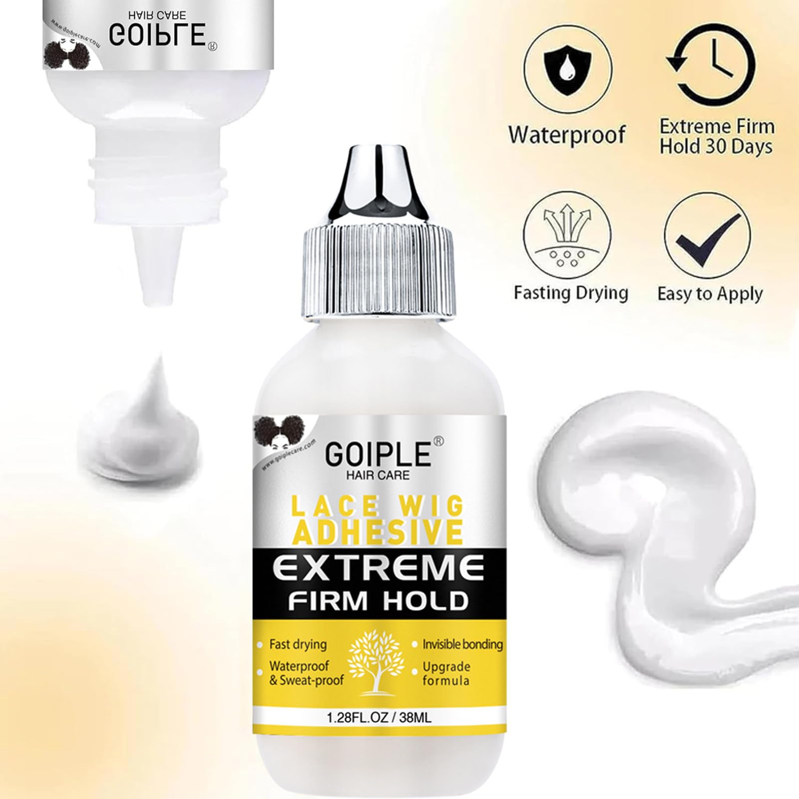 Goiple hair wax stick used to define edges and finish looks.