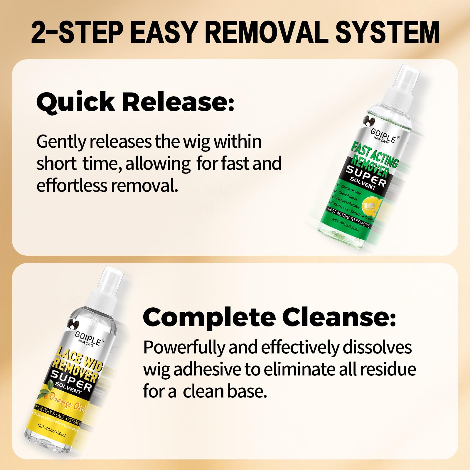 Goiple Lace-front Remover bottle targets lace bonds safely