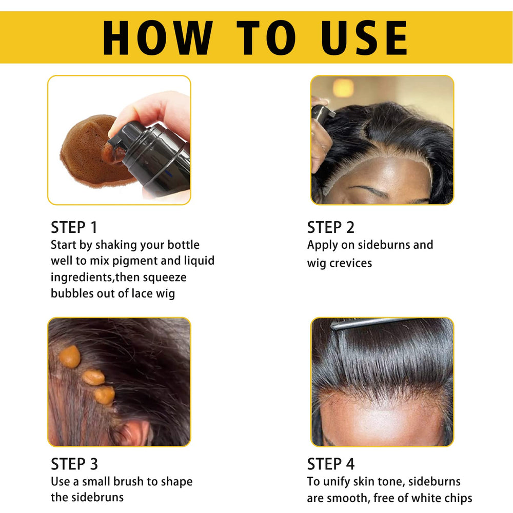 Goiple Lace Tint Mousse hair comb ensures even product distribution