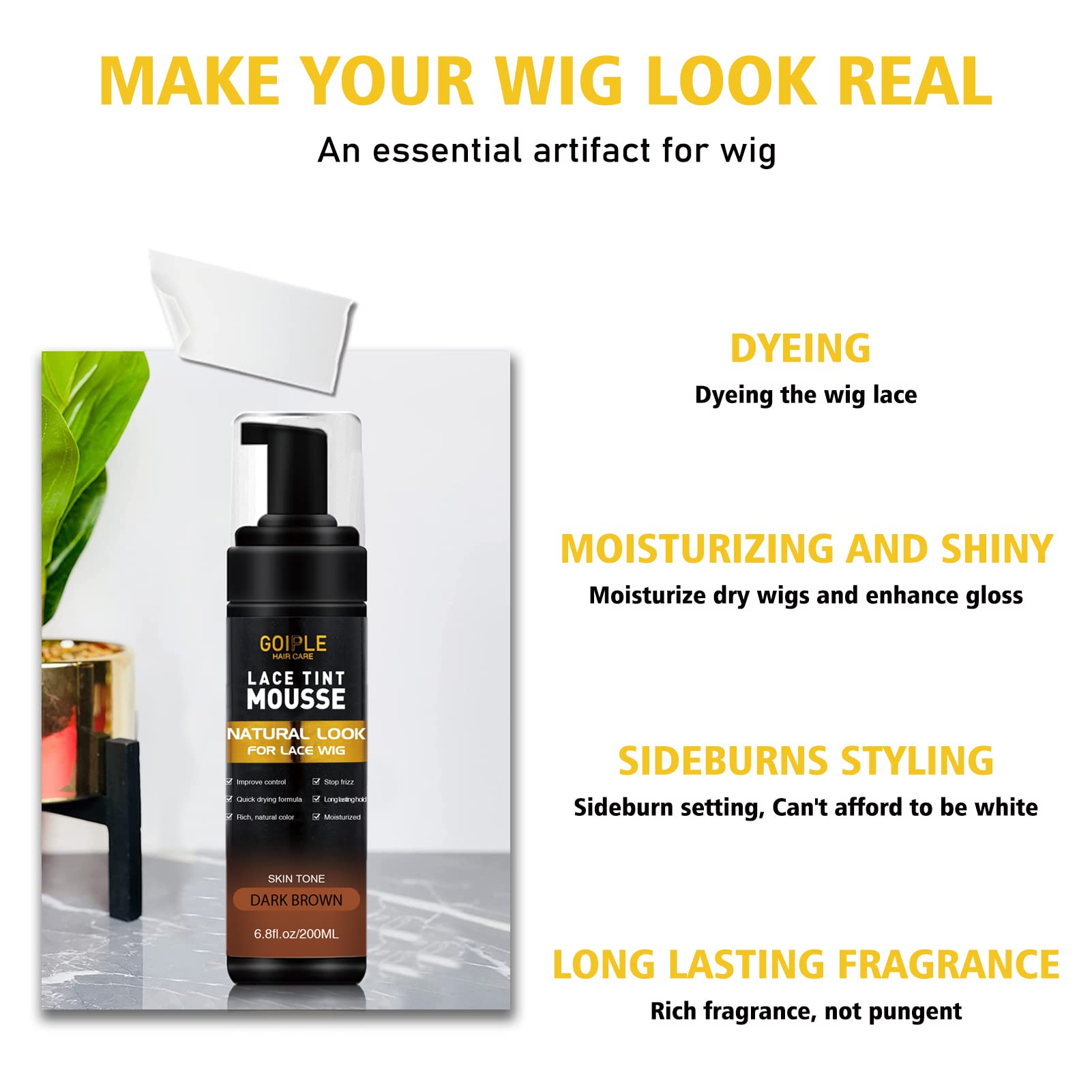 Goiple Lace Tint Mousse stocking-cap use provides coverage