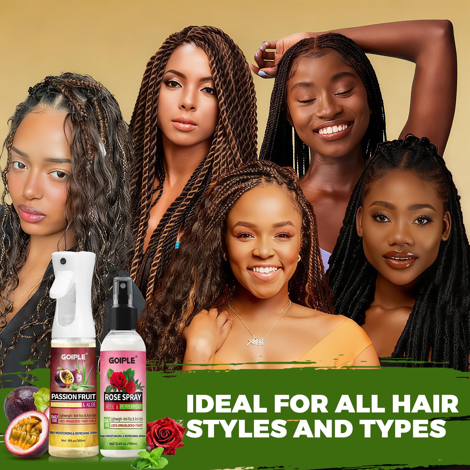 Goiple Locs, efecto refrescante al aplicarlo.