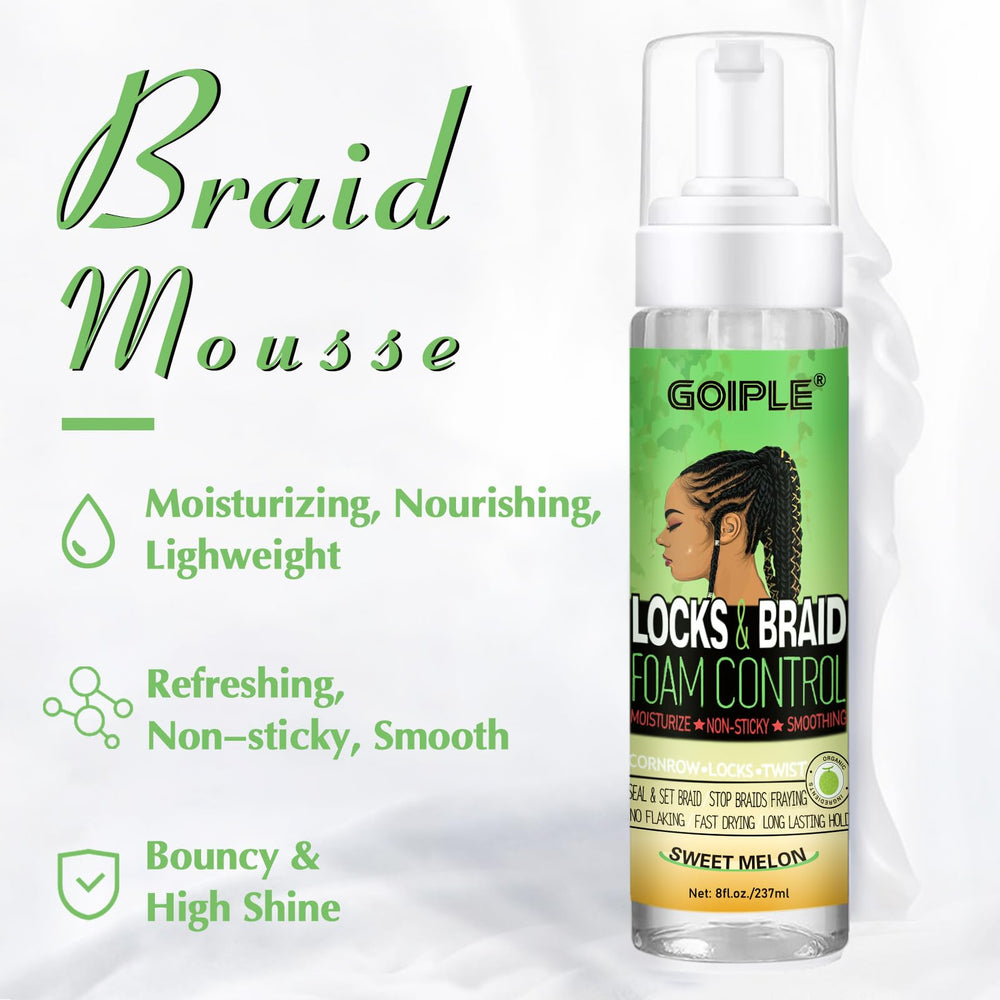 Goiple Mousse controla frizz y deja brillo en trenzas.