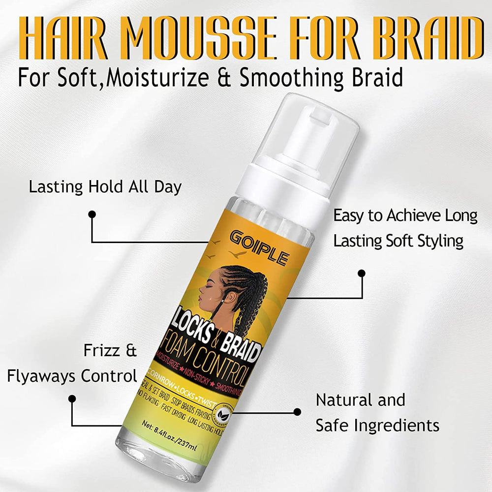 Goiple mousse para trenzas con brillo natural