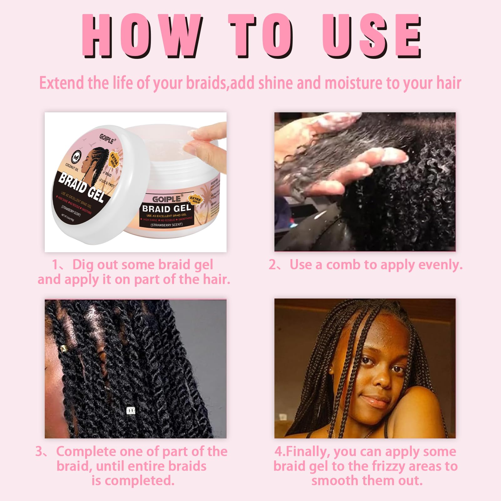 Goiple natural ingredients: argan oil, coconut oil, beeswax.
