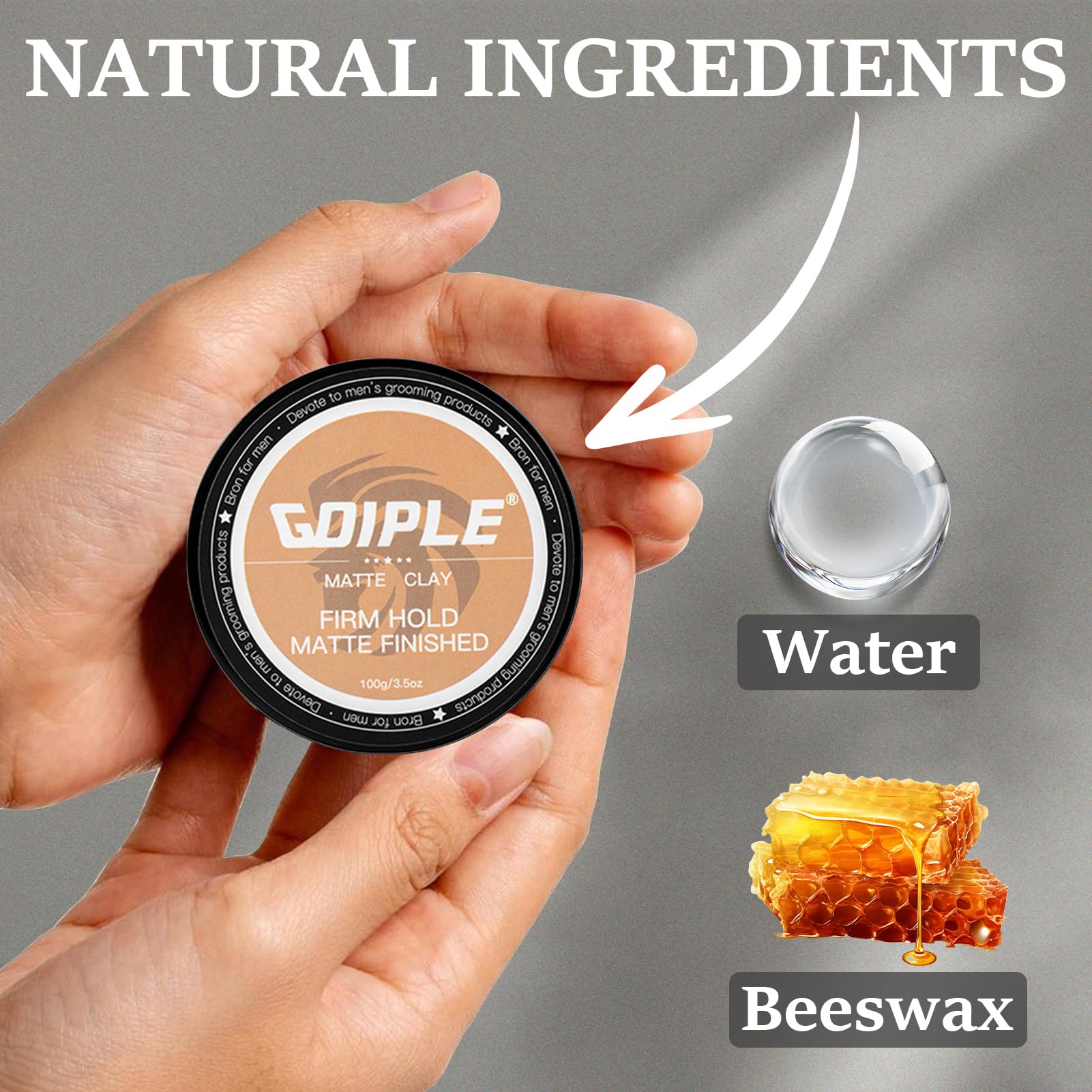 Goiple pasta cabello-firme ofrece soporte duradero para peinados.