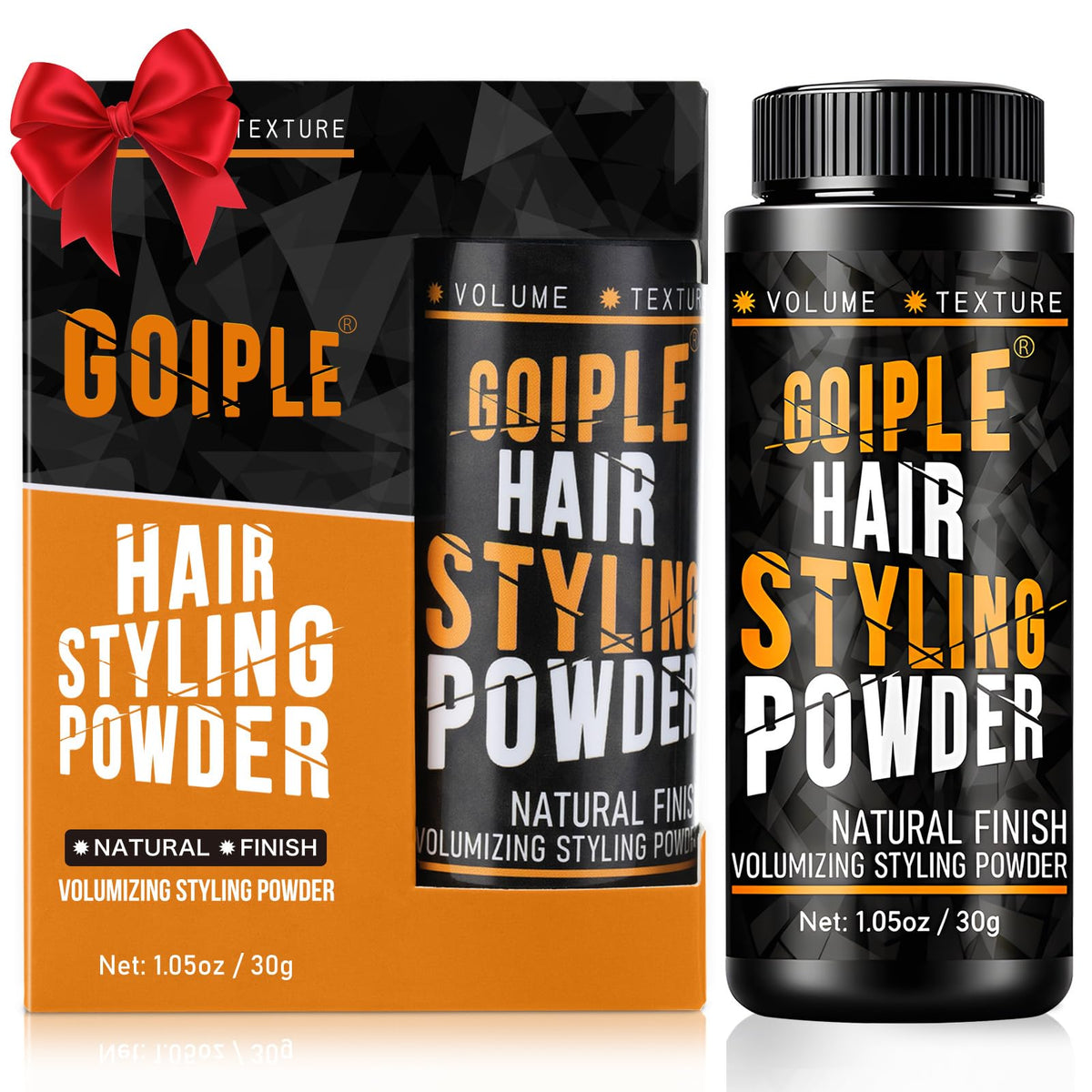 Goiple polvo texturizante para pelo, efecto natural y volumen visible sin residuos.