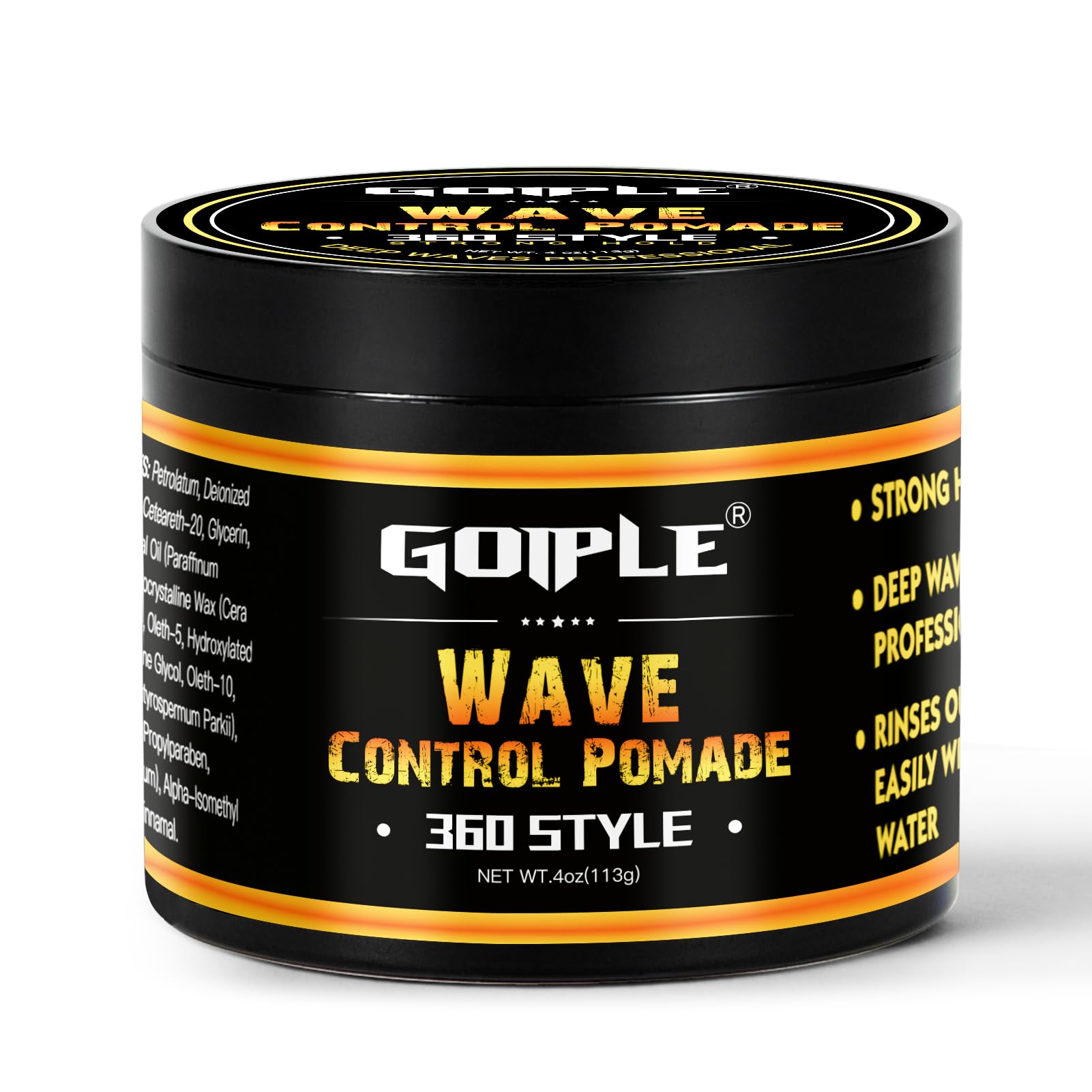 Pomada Goiple para ondas 360 realza la definición con acabado duradero.